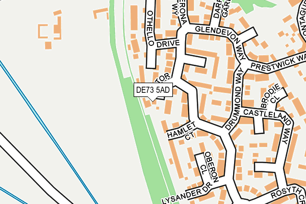 DE73 5AD map - OS OpenMap – Local (Ordnance Survey)