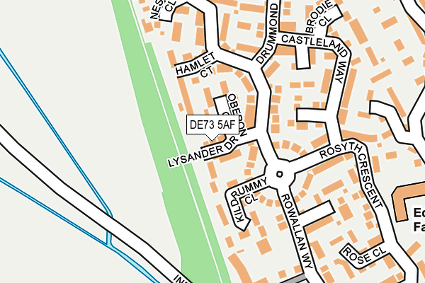 DE73 5AF map - OS OpenMap – Local (Ordnance Survey)