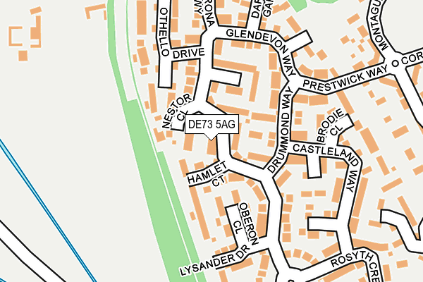 DE73 5AG map - OS OpenMap – Local (Ordnance Survey)