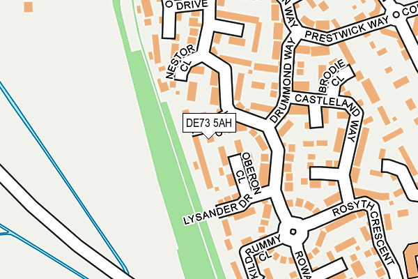 DE73 5AH map - OS OpenMap – Local (Ordnance Survey)