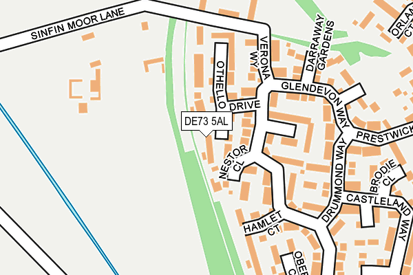 DE73 5AL map - OS OpenMap – Local (Ordnance Survey)