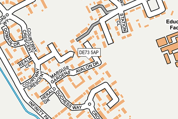 DE73 5AP map - OS OpenMap – Local (Ordnance Survey)