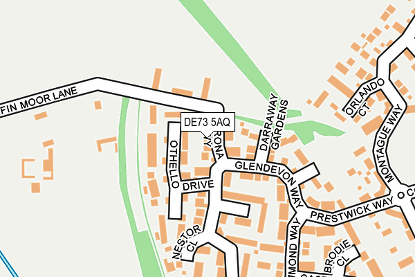 DE73 5AQ map - OS OpenMap – Local (Ordnance Survey)