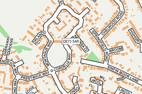 DE73 5AR map - OS OpenMap – Local (Ordnance Survey)