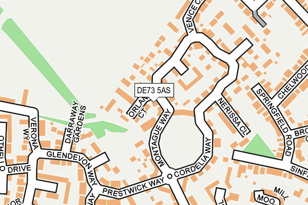 DE73 5AS map - OS OpenMap – Local (Ordnance Survey)