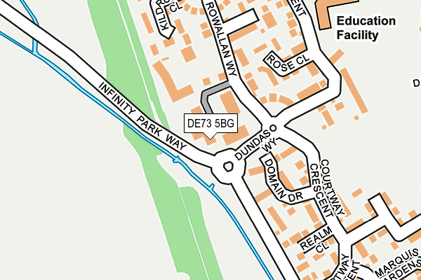 DE73 5BG map - OS OpenMap – Local (Ordnance Survey)