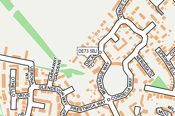 DE73 5BJ map - OS OpenMap – Local (Ordnance Survey)