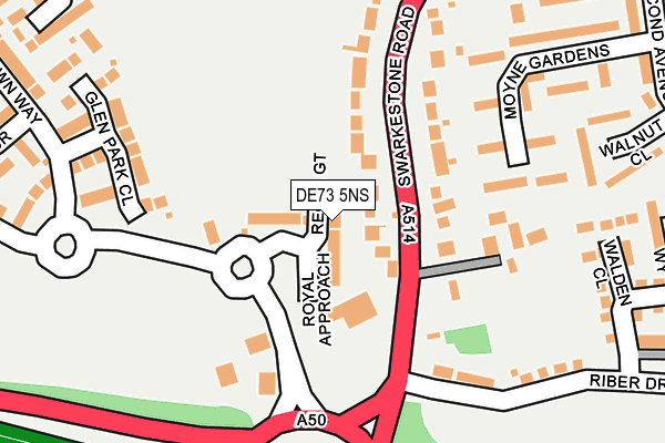 DE73 5NS map - OS OpenMap – Local (Ordnance Survey)