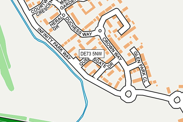 DE73 5NW map - OS OpenMap – Local (Ordnance Survey)