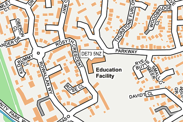 DE73 5NZ map - OS OpenMap – Local (Ordnance Survey)