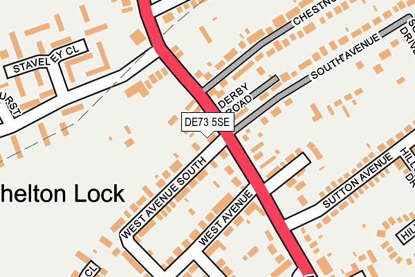 DE73 5SE map - OS OpenMap – Local (Ordnance Survey)