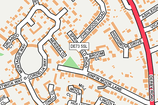 DE73 5SL map - OS OpenMap – Local (Ordnance Survey)