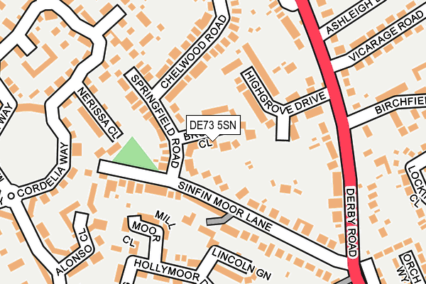 DE73 5SN map - OS OpenMap – Local (Ordnance Survey)