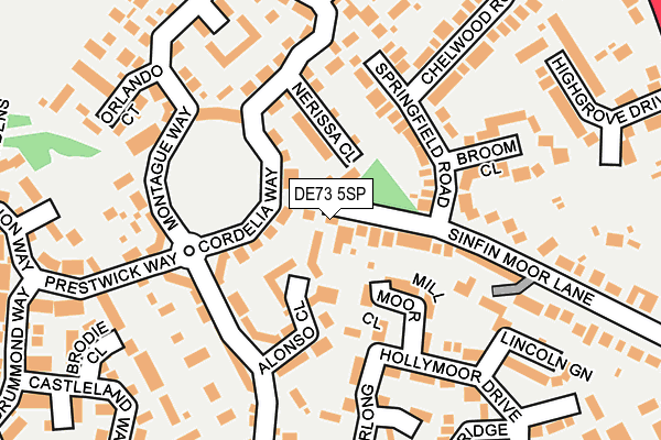 DE73 5SP map - OS OpenMap – Local (Ordnance Survey)