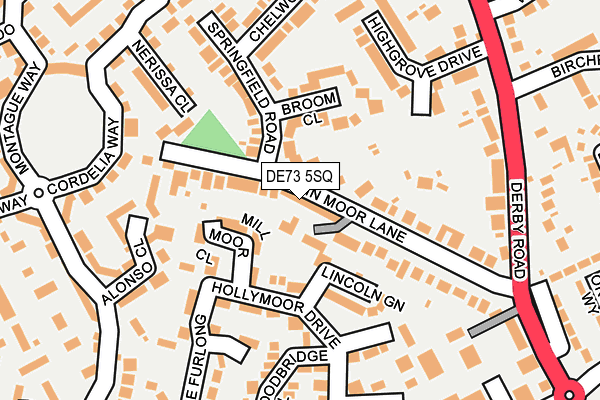 DE73 5SQ map - OS OpenMap – Local (Ordnance Survey)