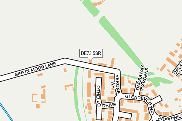 DE73 5SR map - OS OpenMap – Local (Ordnance Survey)