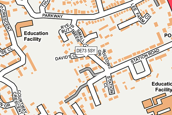 DE73 5SY map - OS OpenMap – Local (Ordnance Survey)