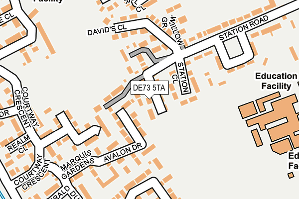 DE73 5TA map - OS OpenMap – Local (Ordnance Survey)