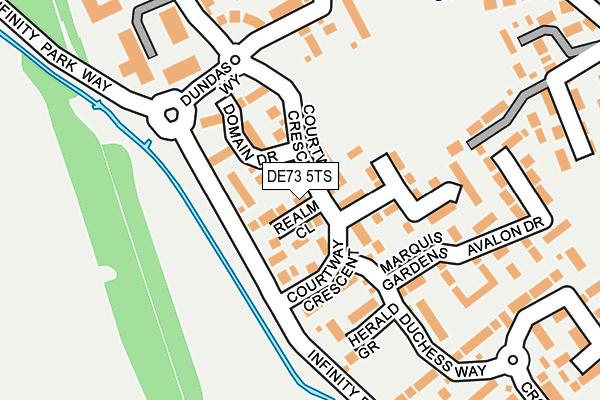 DE73 5TS map - OS OpenMap – Local (Ordnance Survey)