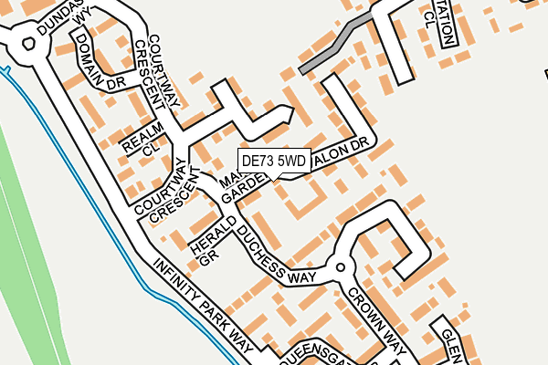 DE73 5WD map - OS OpenMap – Local (Ordnance Survey)