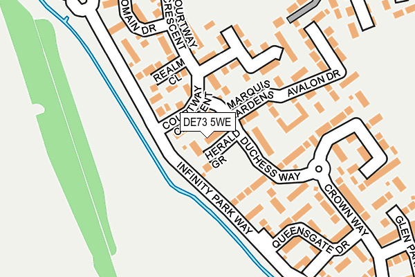 DE73 5WE map - OS OpenMap – Local (Ordnance Survey)