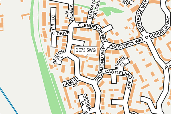 DE73 5WG map - OS OpenMap – Local (Ordnance Survey)
