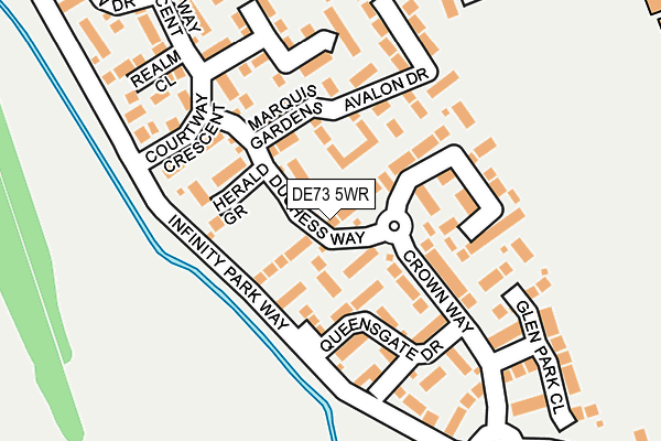 DE73 5WR map - OS OpenMap – Local (Ordnance Survey)