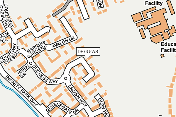 DE73 5WS map - OS OpenMap – Local (Ordnance Survey)