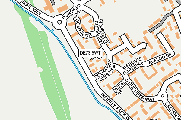 DE73 5WT map - OS OpenMap – Local (Ordnance Survey)