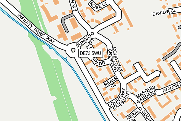 DE73 5WU map - OS OpenMap – Local (Ordnance Survey)