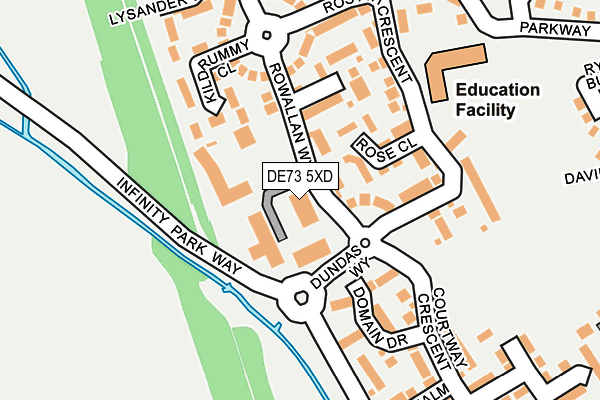 DE73 5XD map - OS OpenMap – Local (Ordnance Survey)