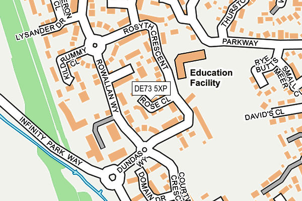 DE73 5XP map - OS OpenMap – Local (Ordnance Survey)