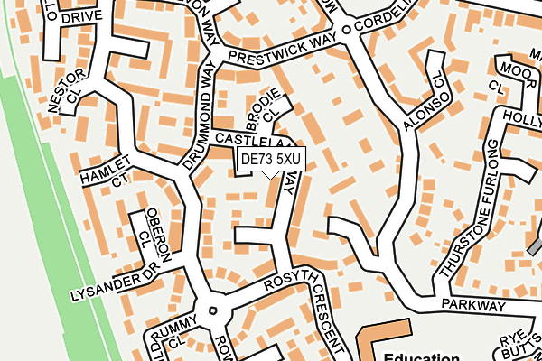 DE73 5XU map - OS OpenMap – Local (Ordnance Survey)