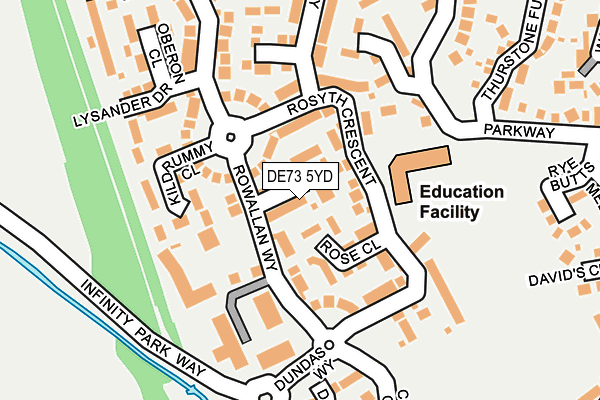 DE73 5YD map - OS OpenMap – Local (Ordnance Survey)