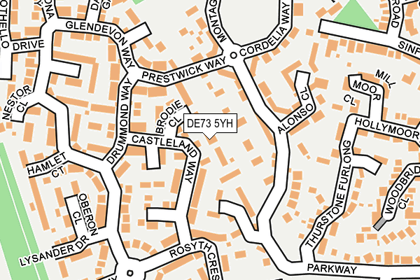 DE73 5YH map - OS OpenMap – Local (Ordnance Survey)