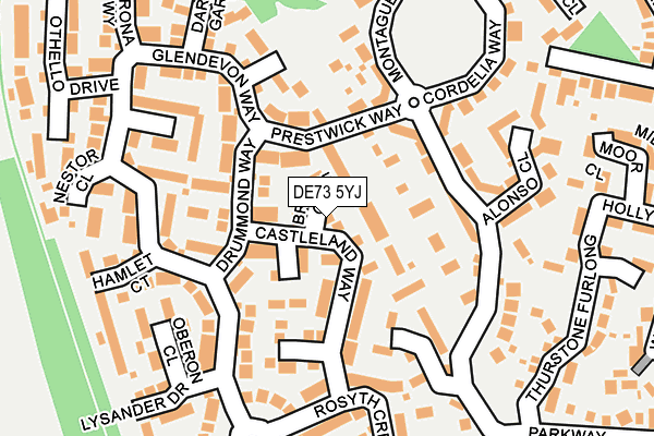 DE73 5YJ map - OS OpenMap – Local (Ordnance Survey)