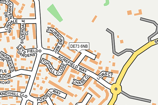 DE73 6NB map - OS OpenMap – Local (Ordnance Survey)