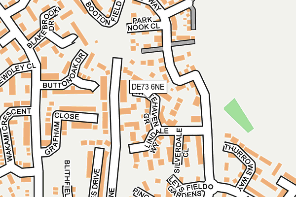DE73 6NE map - OS OpenMap – Local (Ordnance Survey)