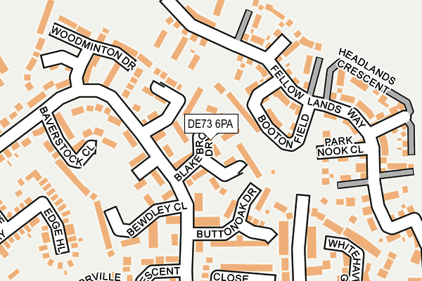 DE73 6PA map - OS OpenMap – Local (Ordnance Survey)