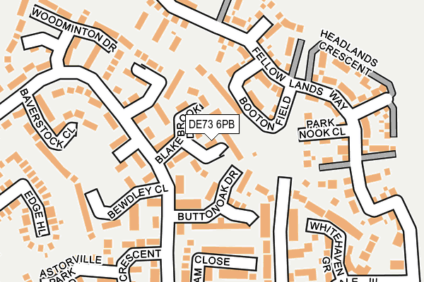 DE73 6PB map - OS OpenMap – Local (Ordnance Survey)