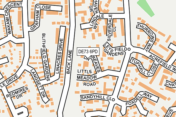 DE73 6PD map - OS OpenMap – Local (Ordnance Survey)