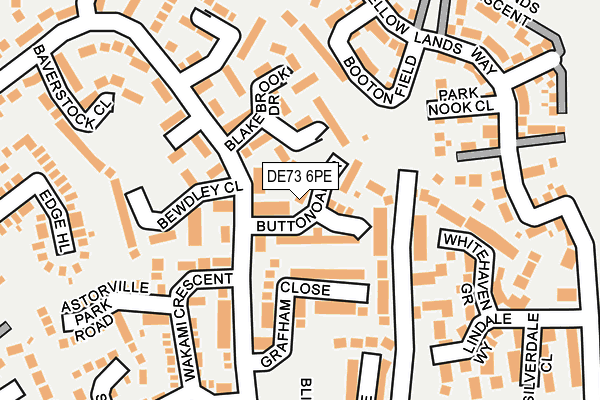 DE73 6PE map - OS OpenMap – Local (Ordnance Survey)