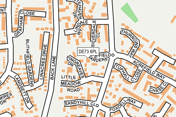 DE73 6PL map - OS OpenMap – Local (Ordnance Survey)