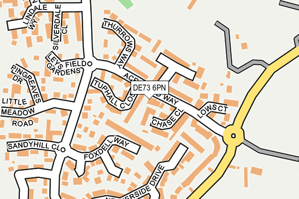 DE73 6PN map - OS OpenMap – Local (Ordnance Survey)