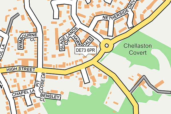 DE73 6PR map - OS OpenMap – Local (Ordnance Survey)