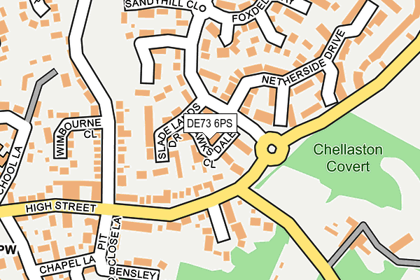 DE73 6PS map - OS OpenMap – Local (Ordnance Survey)