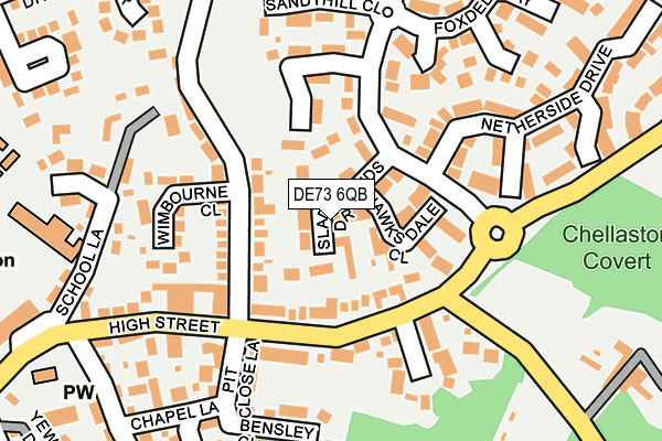 DE73 6QB map - OS OpenMap – Local (Ordnance Survey)