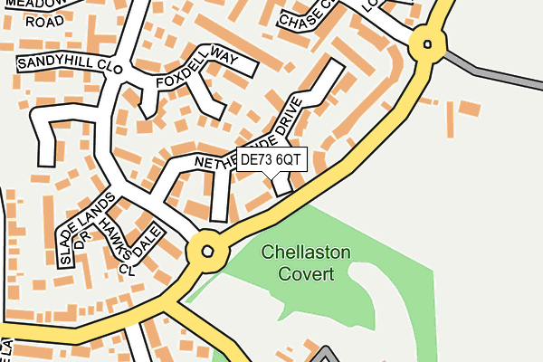 DE73 6QT map - OS OpenMap – Local (Ordnance Survey)