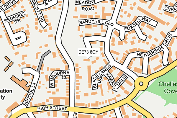 DE73 6QY map - OS OpenMap – Local (Ordnance Survey)