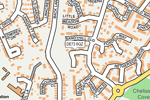 DE73 6QZ map - OS OpenMap – Local (Ordnance Survey)